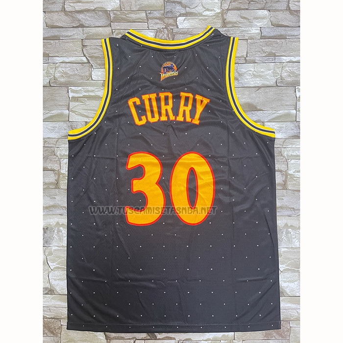 Camiseta Stephen Curry NO 30 Golden State Warriors Mitchell & Ness MVP Negro